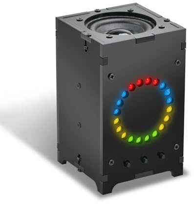 ICrduioo DIY Löten Bausatz Bluetooth Lautsprecher Kit mit LED Spectrum, Mini Heimstereo Sound Verstärker Lautsprecherbox Elektronik Bausatz Lötprojekt