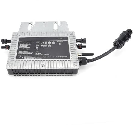 Pwshymi Microinversor de Conexión a Red Solar de Onda Sinusoidal Pura MPPT de 800 W para Recolección Eficiente de Energía y Monitoreo en Tiempo Real, Adecuado para Uso Doméstico y Entusiastas de la