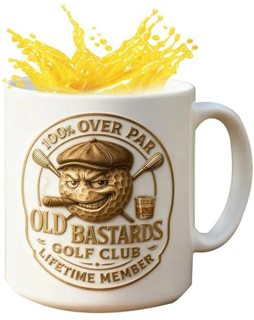 Qzdtue Da Caffè Golf,In Ceramica Da 350ml | Bicchiere Divertente Da Bere,Per Membri Del Club Marito Nonno Appassionati Di Sport Corso Ufficio Compleanno Pensionamento Natale Torneo Succo