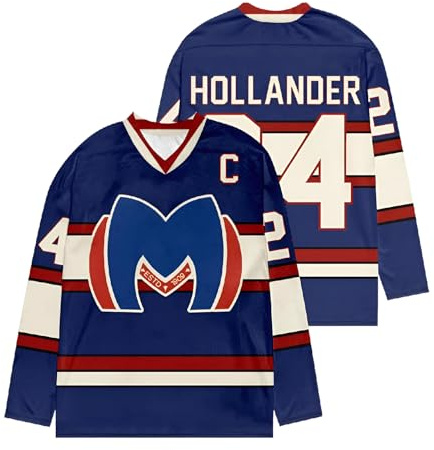Generisch Heated Rivalry Merch Rozanov 81 24, Maglia da Hockey Ghiaccio a Maniche Lunghe con Scollo a V Unisex, Stile Sport & Streetwear