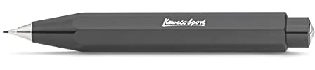 Kaweco SKYLINE SPORT Druckbleistift Grey 0.7 mm HB I Mechanischer Bleistift aus hochwertigem Kunststoff in Trendigem Design I Druck-Bleistift nachfüllbar in Grau I Druckminenbleistift 10,5 cm