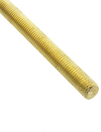 SchraubenGigant Gewindestange DIN 976-1 Messing, M10, 1000 mm, Vollgewinde, Unbehandelt, Roh