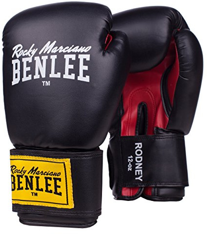 Benlee Rocky Marciano PU Training Glove Rodney - Black/Red, 6oz