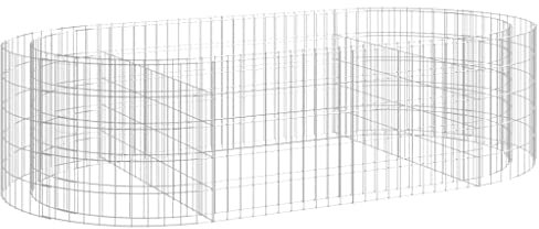 vidaXL Gabionen Hochbeet Steinkorb Pflanzkorb Gabionenkorb Pflanzkasten Pflanzkübel Pflanzbeet Garten Verzinktes Eisen 200x100x50 cm