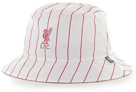 Liverpool FC Hut Bucket Fischerhut Cap weiß Pinstripe Mütze