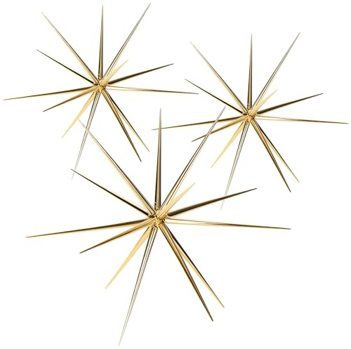 COM-FOUR® 3X Weihnachtsstern zum Hängen - Deko-Stern für die Weihnachtsdekoration - Stern für Dekoration von Silvester, Hochzeit, Party