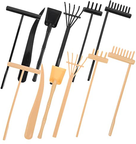 KONTONTY Zen Garden Accessories Tray Tools Rake Tools for Desk Sand Play Garden Rakes Decorative Sand