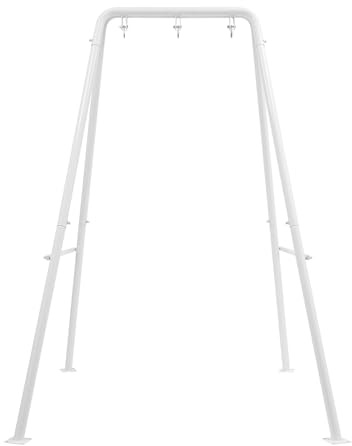 OMGGYER Marco de columpio portátil para exteriores para sillones colgantes, resistente estructura para interior y exterior, fácil montaje (sin silla colgante), color blanco