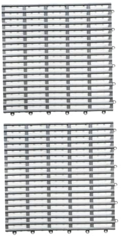 Cabilock 2 Piezas Alfombrilla Antideslizante PVC para Baño Tapete con Drenaje Resistente al Agua y Fácil Limpieza para Ducha y Cocina