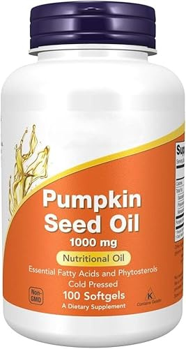 Olio nutrizionale PumppkinSed Oil, pressa a freddo, 1000 mg, gel morbidi, 100 conteggi