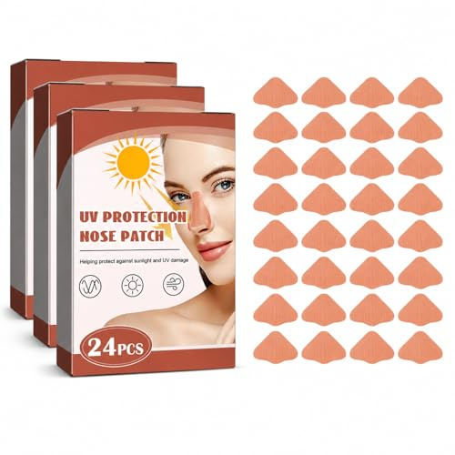 Unmyre Nasenschutz Sonne & Sonnenschutz Nase – 72 Stück UV-Schutz-Nasenpflaster, atmungsaktives Nose Tape für Gesicht, hautfreundlich kühl, Outdoor Nasenpflaster für Wandern, Angeln, Laufen im Sommer