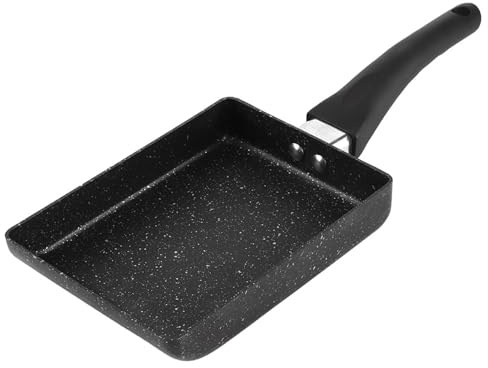 Cuifati Cacerola Tamagoyaki Rectangular Antiadherente, Sartén Cuadrada Japonesa para crepé de Tortilla, Pared Concentradora de Energía con Revestimiento Antiadherente de Piedra, Aleación de Aluminio