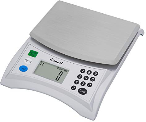 Escali Pana V136 Large Volume Measuring Kitchen/Baking/Cooking Scale, Preprogrammed with Over 150 Ingredients, LCD Digital Display, 13Lb Capacity, Universal, Stainless