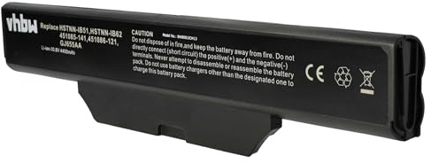 vhbw Akku kompatibel mit HP CompaQ 655HP | 6730, 6735, 6730s, 6720, 6700, 610, 6720s, 6720t, 550 Notebook (4400 mAh, 10,8 V, Li-Ion)