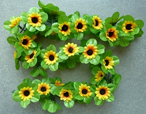 Fahrradgirlande Fahrraddekoration Blumengirlande 7 Typen Sonnenblume CBK-MS