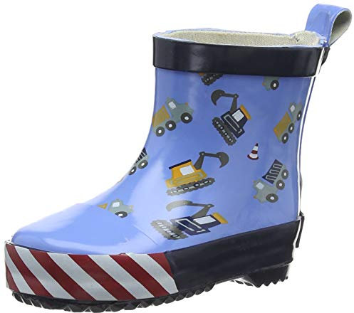 Playshoes Stivali In Gomma A Semialbero, Stivali In Gomma A Semialbero Unisex - Bambini e ragazzi, Cantiere, 27 EU