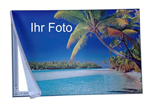 Werbetechnik Dreßen Individueller Textilspannrahmen mit Ihrem Bild | Motiv wechselbar (Weiß, 120 x 40 cm (Panorama))