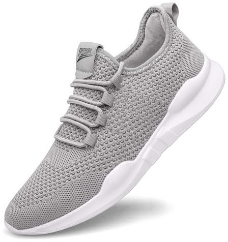 GHFKKB Baskets et Chaussures de Sport sans Lacets Homme Tennis Légères et Confortables Running Garcon Gris 45
