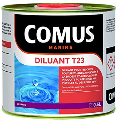 DILUANT T23-0,5L Diluant pour produits polyuréthanes appliqués à la brosse et au rouleau - COMUS