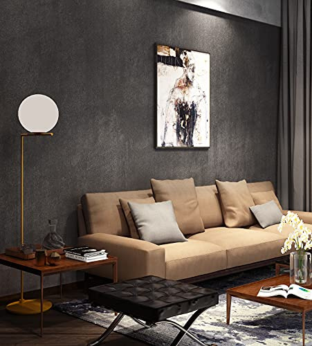 FunStick Klebefolie Möbel Selbstklebende Möbelfolie Betonoptik Fliesenaufkleber Dunkelgraue Vinyltapete Wasserfest PVC Selbstklebefolie Tür Wand Küche Tisch Esstisch Kommode Industrial Folie 30x500CM