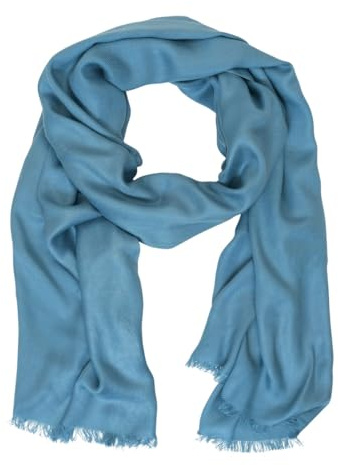 LINDENMANN Damscarf turkos/damhalsduk tunn 100 % viskos, damhalsduk turkos, blå, En Storlek