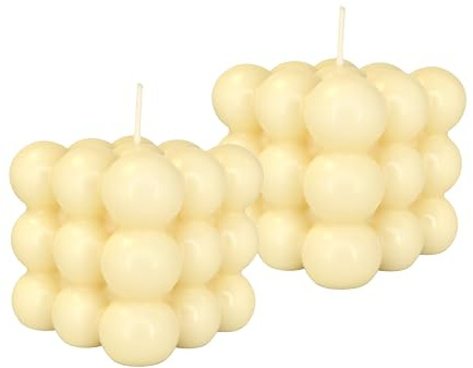 candlery. | Bubble Candle | 100% Rapswachs | Vegan&Handmade | Design-Kerzen | Made in Germany | Kerzenmanufaktur aus dem Münsterland (2, Cream)