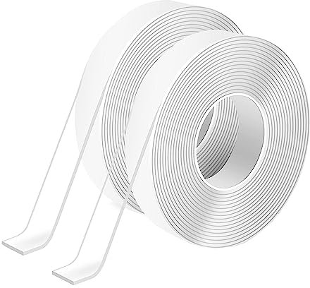 Legou Nano ruban adhésif double face transparent non marquant lavable réutilisable nano adhésif 0,2 x 3 x 300 cm x 2 pièces