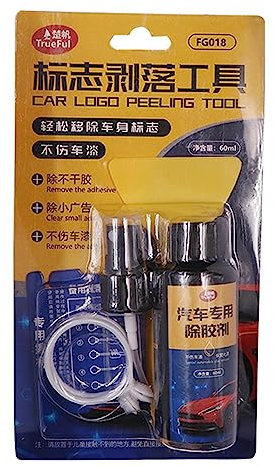 Auto-Emblem-Entfernungswerkzeug - Etikettenkleber mühelos entfernen - Auto Film Schaber Spray Kleber Label Logo Aufkleber Entfernung Für Auto Stoßstange Haifischflosse Antenne Car Wrapping Film Tacery
