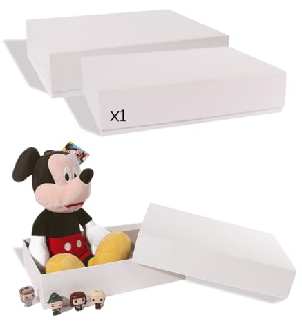 Geschenkschachtel aus weißem Kraftkarton - Große Dekorationsbox - 1 Stück | 302x213x70 mm