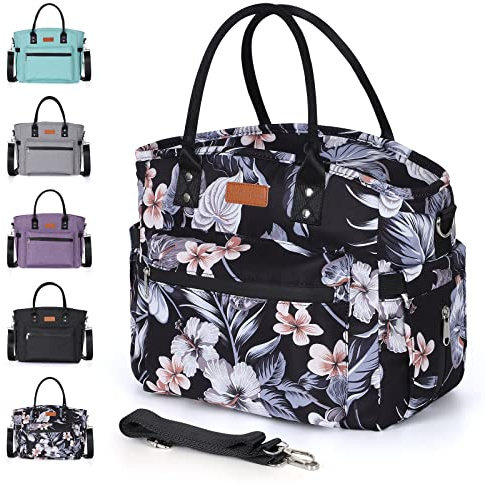 Isolierte Lunchtasche für Damen und Herren, auslaufsichere Kühltasche, Lunchbox mit Schultergurt, thermische große Lunchbox, Erwachsene, wiederverwendbar, verpackte Lunchtasche für Büro, Arbeit