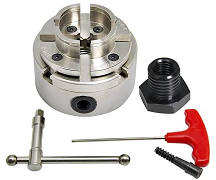 BREAKA 4-Zoll-Scrollfutter, 100-mm-Drehfutter for Holzbearbeitung, 4-Backen-Selbstzentrierung, Zubehör for Holzbearbeitungsmaschinen (Size : M18 X 2.5)