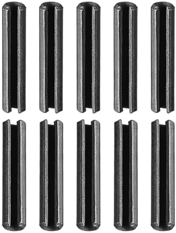 DTGN 1.7mmx8mm(DXL) Slotted Spring Pin - 30Pack - Good for Home Machine Fastener - Carbon Steel Spring Dowel Tension Roll Pin - Black