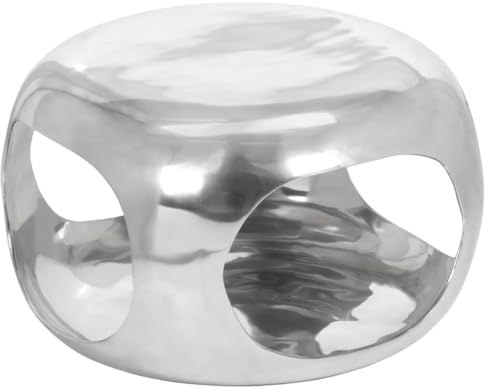 vidaXL Couchtisch, Tisch Sofatisch für Wohnzimmer, Wohnzimmertisch mit viel Platz, Beistelltisch Kaffeetisch Teetisch, Aluminium Silbern