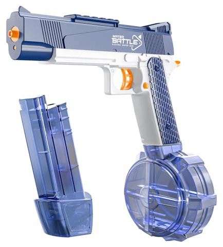 Wasserpistole Elektrisch, 1/2 Stück Wasserpistole Max Reichweite 32 FT, Leistungsstarke Wassersprüher mit 450CC + 58CC Große Kapazität wasserpistole Sommer Spielzeug für Sommer Pool Beach (C)