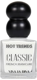 Viva la Diva Hot Trends Classic French Manicure Nail Polish - Color N1 Blanco - Esmalte de Uñas para Manicura Francesa Clásica con Acabado Elegante y Duradero
