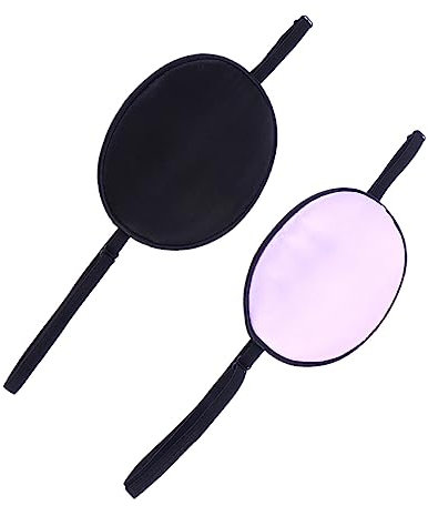 FOMIYES 2 Stück Aus Seide Und Baumwolle Elastische Lichtundurchlässige Augenklappe Für Erwachsene Hautfreundlich Zur Behandlung Von Lazy Eye Und Strabismus