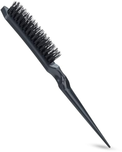 SIMPOR Teasing Hair Brush, Slick Back Hair Brush, Nylon Bristles Salon Styling Edge for Back Combing Lifting Create Volume Parting Stick for Women Men