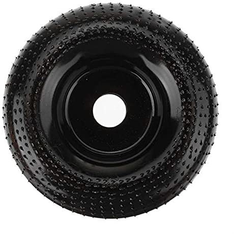 CHFYIJYHM Disque de Roue de broyeur Disque de façonnage du Bois Disque de Sculpture sur Bois en carbure de tungstène Disque abrasif Outil Rotatif de ponçage for meuleuse d'angle(Schwarz,125mmx22mm)