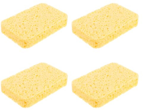 Ipetboom 4 Esponjas De Celulosa para Cocina Estropajos para Platos Resistentes Antirayaduras con Fuerte Absorción De Agua Color Aleatorio