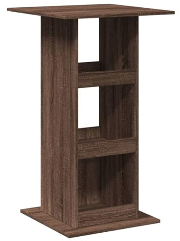HEFZGDB Bartisch mit Ablagen Braun Eiche 60x60x102 cm Holzwerkstoff Esszimmertisch Bartisch Kleiner Küchentisch Kleiner Tisch für Garten Küche Balkon Speisesaal