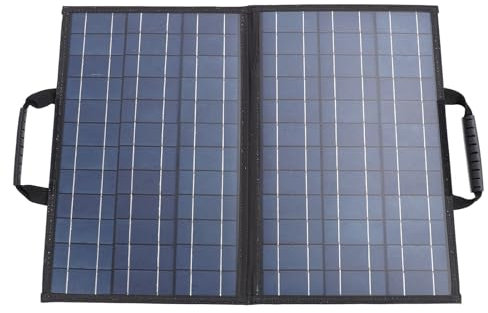 Solar Panel Kit Solar Tafels Port Polykristalline Silizium Tragbares Faltbaren Solarpanel -Ladegerät mit Winkelmessgerät für Telefon Tablet Outdoor Solar Panel Kit 80W 2 USB 1 -Typ