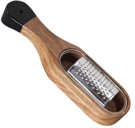 Fenteer Râpe à Fromage avec Récipient, Boîte à Zesteur, Ustensile de Cuisine en Acier Inoxydable Compact