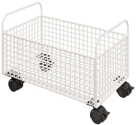 Oshhni Carrello Porta Libri con Ruote sotto la scrivania, Semplice, Multifunzionale, Portatile, Mobile, per riporre Giocattoli, Soggiorno, 48x25x30 Centimetri