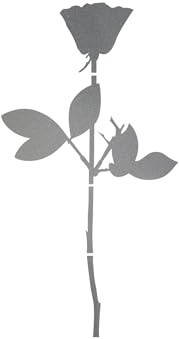 GreenIT Rose Car Window Mirror Sticker Tattoo Decals Vinyl Self-Adhesive Decorative Film Depeche Mode (Silver, 12 cm)