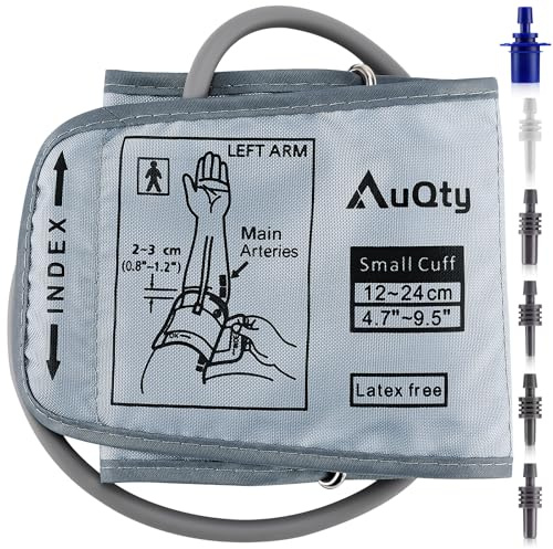 Bracciale Misuratore Pressione 4.7-9.5 (12-24 cm), Misuratore Pressione da Braccio con 6 Connettore, Compatibile con Misuratore Pressione da Braccio (Solo Polsino per la Pressione Sanguigna)