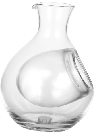 DOITOOL Weindekanter Elegantes Design 300ml aus Bleifreiem Glas Eisweinspender Karaffe mit Glas Praktisches Servieren für Weinliebhaber