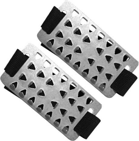 Schuhe Steigeisen 26-Zahn Faltbar mit Edelstahl und Klett Schwarz | Schuhe Eis Spikes für Schuhe, Rutschfeste Schuhspreizer, Halt Eis und Schnee