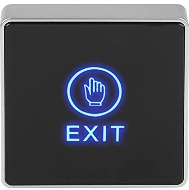 Saluaqui Sensitive Touch -Ausgangsentürtürschalter Panel mit LED -Licht für das Zugangskontrollsystem - Langlebiges Kunststoffdesign, Hohe Reaktionskapazität