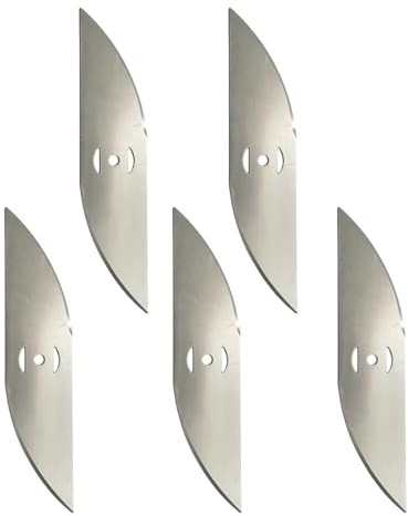 Luxuypon Lot de 5/10 lames de scie à gazon en métal de 150 mm compatibles avec les pièces de tondeuse à gazon, outils électriques pour la maison et le jardin (C)