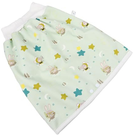 MOBUTOFU Gonna per Pannolini in Cotone per Pantaloni da Allenamento Vita Alta Fibbia Nascosta Traspirante e Assorbente per Addestramento al Vasino Ragazzo Ragazza Coniglio Taglia M